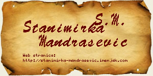 Stanimirka Mandrašević vizit kartica